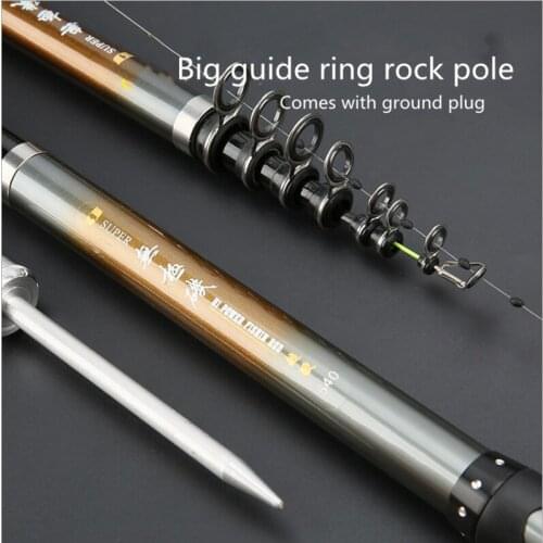 Carbon fiber 2.4M 2.7M 3.0M 3.6M 4.5M 5.4M fishing rod powerful telescopic rock fishing rod carp feeding rod rock fishing rod