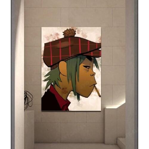 Home Decoration Gorillaz Painting Pictures Wall Artwork Modular Canvas Anime Poster Bedside Background Singer