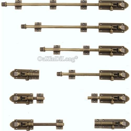 Retro Vintage 2PCS European Solid Brass Door Bolts Slide Bolt Gate Latch Door Bolts Gate Latch Door Lock Barrel Bolt