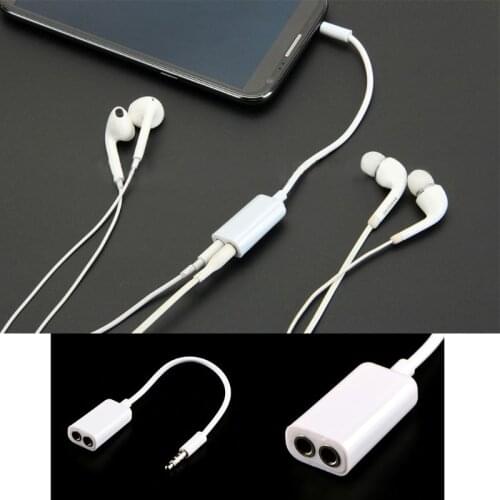 High Quality Headphone Adapter Car-styling 3.5mm Male AUX Jack Splits Dual 3.5mm Female Headphone Audio Adapter Car Cable qiang