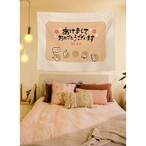 Japanese Anime Background Cloth Kawaii Child Room Decor Tapestry Wall Hanging Girl Room Decoration Tapestry Cute Room Decor