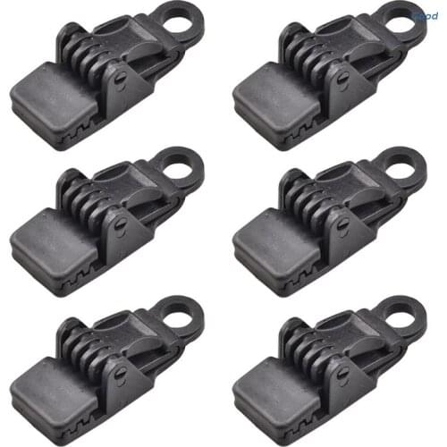 6 Pcs Tarp Clips Heavy Lock Grip for Outdoor Camping Awnings Swimming Pool Tent Bungee Clips Secures Survival Set