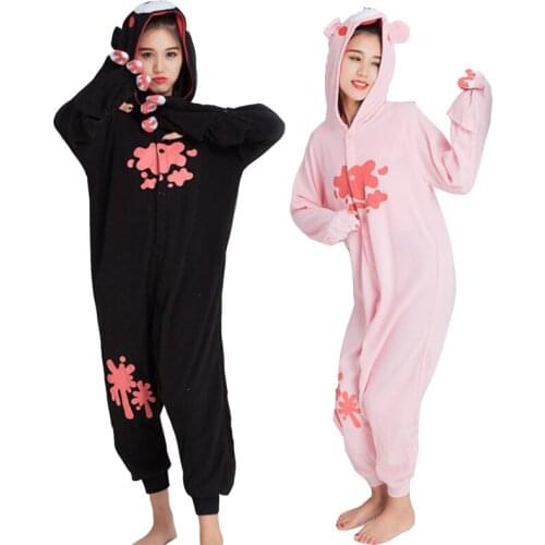 2021 Animals Gloomy Bear Costume Adults Cartoon Onesies Unisex Fleece Hooded Costume Women Anime Jumpsuit Disguise Onepiece Suit