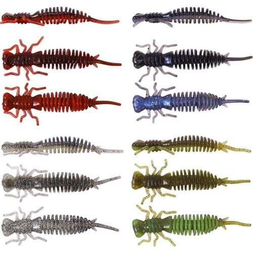 10pcs New Soft Bait Larva 55mm 75mm 100mm Soft Lure Worm Leurre Peche Jigging Lure Fishing Tackle Soft Lure For Fishing