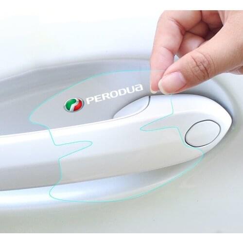 8Pcs Car door handle stickers protector films for PERODUA Myvi Aruz Bezza Axia Viva Alza Kancil ATIVA Car accessories