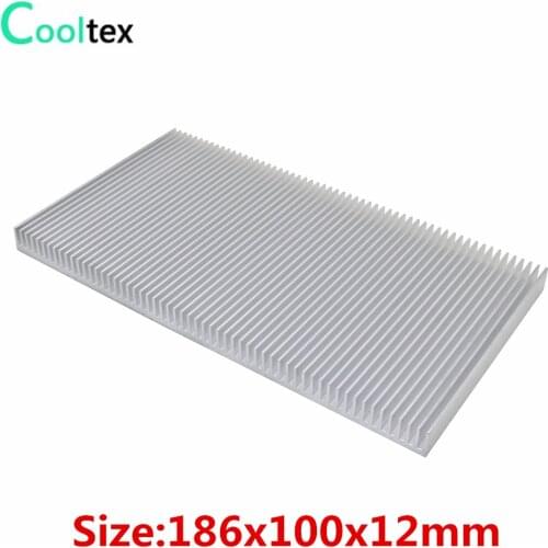 Aluminum Heatsink 186x100x12mm Heat Sink Radiator Cooler Cooling for LED Electronic Integrated Circuit Chip Heat Dissipation