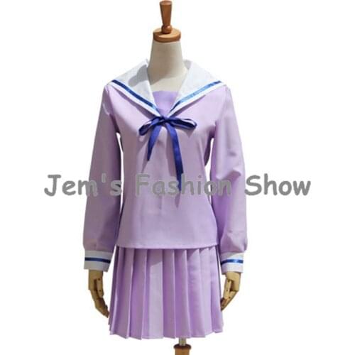 Anime Noragami Cosplay Halloween Fancy Iki Hiyori Costumes Tops & Skirt School Uniform Sailor Suit Clothes