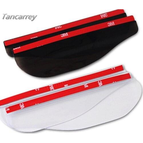 Car Styling PVC Car Rear View Mirror Sticker Rain Eyebrow for camry 50 outlander xl bmw e46 suzuki grand vitara mitsubishi