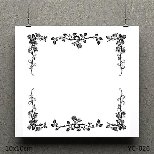 AZSG Flower photo frame Clear Stamps/seal for DIY Scrapbooking/Card Making/Photo Album Decoration Supplies