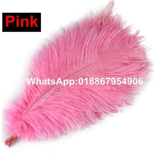 Free shipping 50pcs Pink color 12-14 INCH fluffy ostrich feather used in wedding decoration and DIY Headdress Trousers