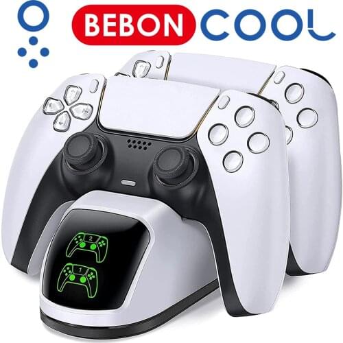 Fast Charger For PS5 Controller BEBONCOOL 3H Fast Charging Station for Sony Playstation 5 Controller with LED Light Indicator