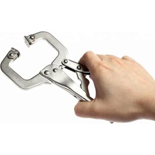 C Clamp Weld Clip Woodwork Tenon Locator Grip Vise Lock Jaw Swivel Pad Wood Fix Plier Pincer Tong Work Alloy Steel Hand Tool