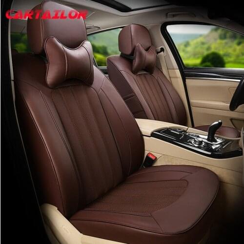 CARTAILOR Car Seat Cover Styling Accessories Set for Volvo V60 Seat Covers for Cars Leather & Leatherette Seats Cushion Supports