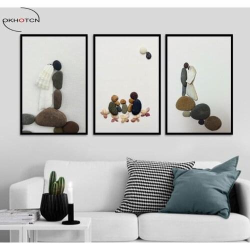 Cobblestone Sweet Lover Creative Painting Unframed Canvas Art Print Canvas Paintings Minimalist Modern Nordic Poster