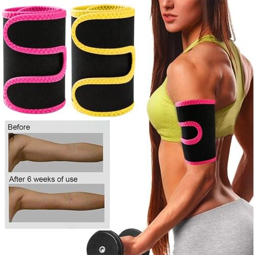 Arm Shapers Trimmers Sauna Sweat Band Women Sauna Effect Arm Slimmer Anti Cellulite Arm Shapers Weight Loss Workout Body Shaper