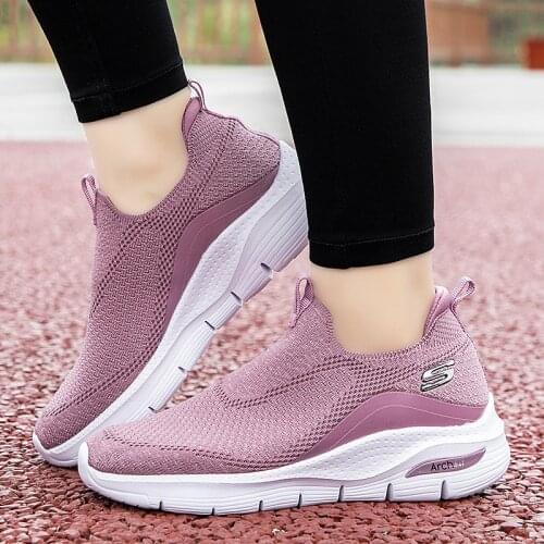 Women Casual Shoes Fashion Breathable Walking Mesh Flat Shoes Woman Pink Sneakers Women 2020 Tenis Feminino Female Shoes