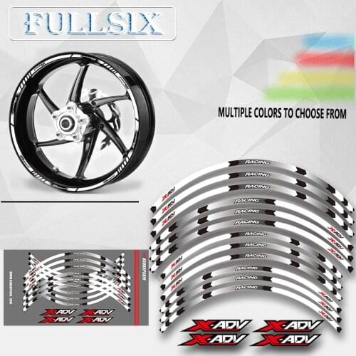 Hot sell Motorcycle front and rear wheels Edge Outer Rim Sticker Reflective Stripe Decals For HONDA XADV X ADV 2017 2018