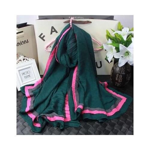 HOT SELLING The rectangular shape of the Miyake pleated patchwork Cotton scarves IN STOCK