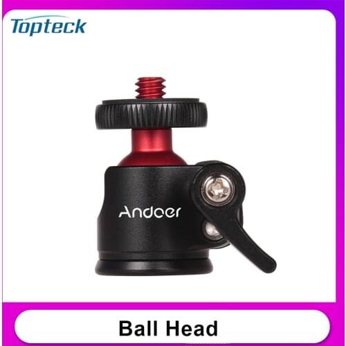 Andoer Mini Tripod Ball Head 360 Degree Swivel for DSLR Camera Photography for Camera Tripod ballhead for Nikon Canon
