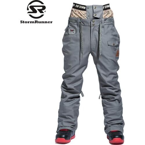 Men Snow Pants Winter Pants Sport Pants For Boys Double Veneer Waterproof Waist Warming Pants StormRunner Winter New Style