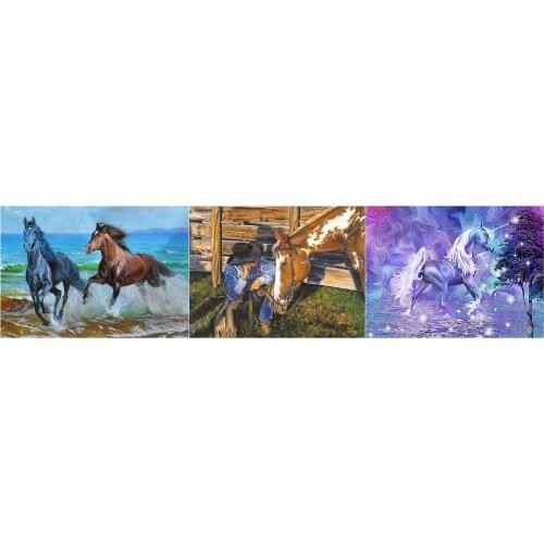 A14439 Unicorn Horse Tree cross stitch kit people 18ct 14ct 11ct count canvas stitches embroidery handmade needlework