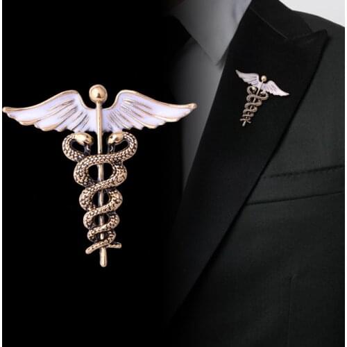 New Vintage Enamel Animal Snake Brooch Alloy Angel Wings Lapel Pin Suit Shirt Badge Corsage Brooches for Women Men Accessories