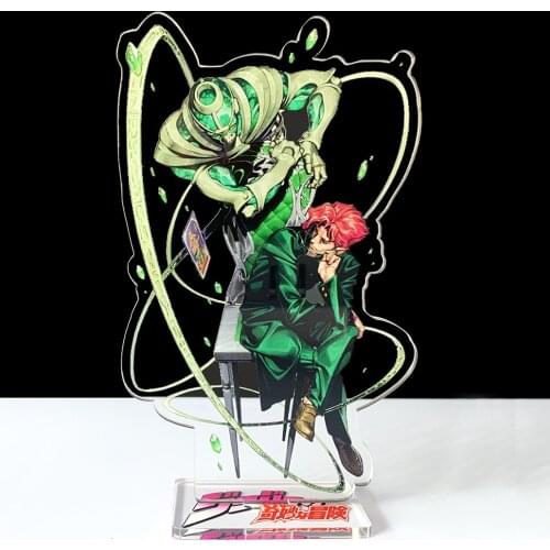 16cm JOJOs Bizarre Adventure Kakyoin Noriaki Polnareff Dio Jolyne Cujoh Acrylic Stand Figure Model Plate Holder Cake Topper