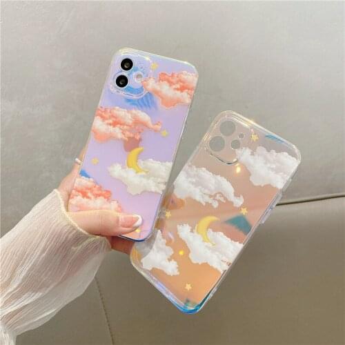 Rainbow Phone Case For iPhone 12 11 Pro Max X XR XS Max 7 8 Plus 12Mini SE Clear Hard PC Phone Back Cover Accessories