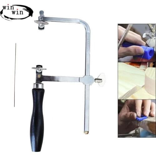 Jewelry Saw Frame U-Shaped Saw Adjustable Jeweler Making DIY Tools Blade Handmade Crafts Arc Jewelry Tool Woodworking Pull Saw