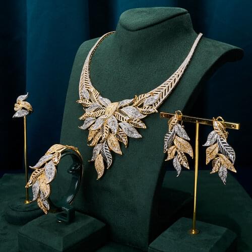 TIRIM Dubai Bridal Zirconia Jewelry Sets for Women Party Luxury Charm Nigeria CZ Crystal Wedding Engagement Bride Accessories