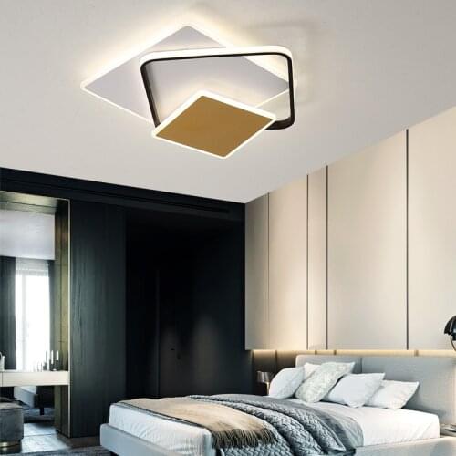 Chandelier With Remote Control Modern Led Ceiling lamp Square Bedroom Living Dining Room Balcony Corridor Lamp Art Design Decor