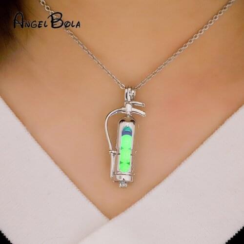 Arrow of Cupid Fire Extinguisher python shape Luminous Chain Wishing Pendant Cage,Valentines Gift Women Jewelry