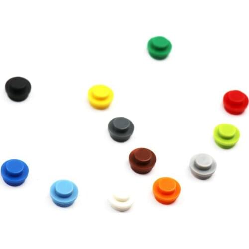 MOC Building Blocks Bricks Parts Round 1 x 1 Lamp Shape DIY Enlighten Assembles Small Particles Plate 4073 6141