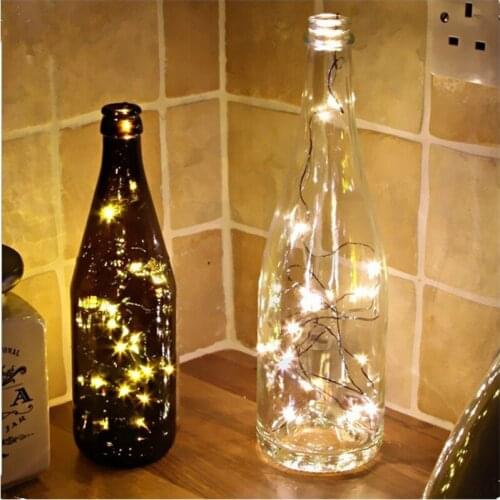 1M LED Bottle string fairy light 10pc LEDS chandelier falsh lamp lantern decorations for christmas party indoor outdoor