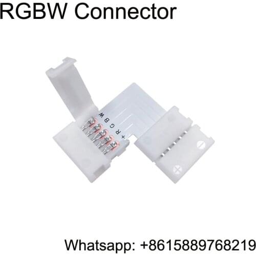 1PCS 4PCS 8PCS 12mm 5 Pin RGBW LED Tape Light Connector L Shape for Home Strip Light Indoor Decoration