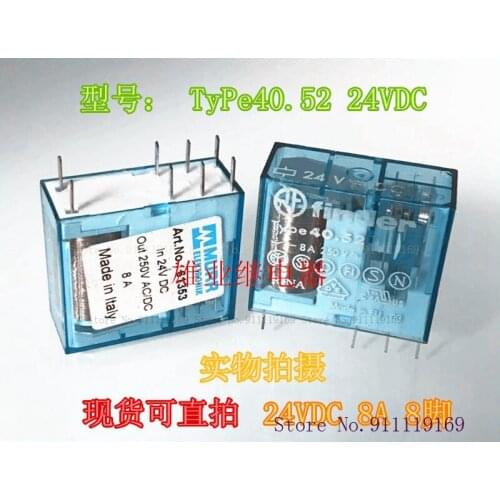 Type40.52 DC24V 8A 250VAC 8