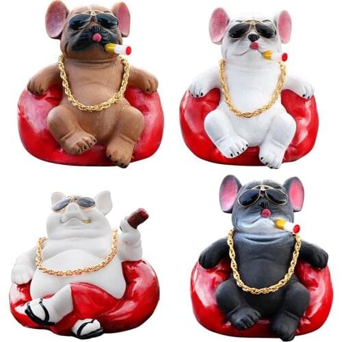 Car Decoration Cute Dogs Pigs Decoration Simulation Smoking Dog Interior Ornament Perfect Gift Kids Children Toy Hot Sale