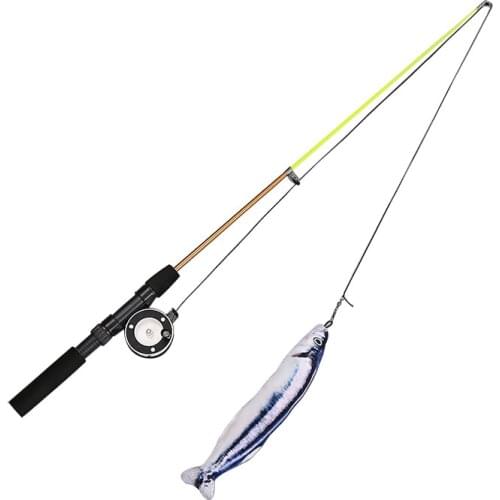 Funny Feather Toy Kitten Telescopic Rod Cat Wand Toy Fishing Rod Pet Cat Toy Interactive Stick Pet Cat Supplies