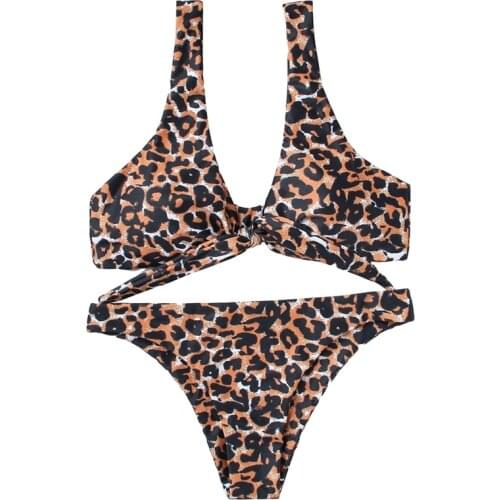 WomenS Swimsuits Leopard Swimwear Female Sexy Brazilian Bikinis High Cut Biquini Swimsuit