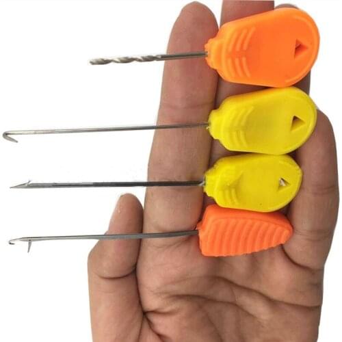 1/4PCS Carp Fishing Boilies Bait Drill Baiting Needle Gate Needle Pellet Hair Rigs Splicing Making Tools Rig Loading Accessories