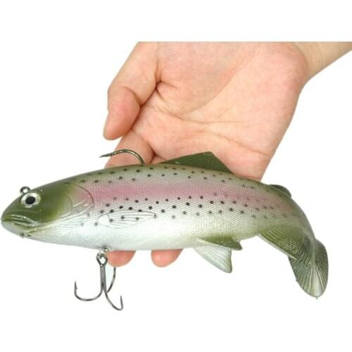 1PCS 19cm/137g Sea Fishing Big Size Artificial Soft Fishing Lure 2 Color Artificial Baits Peche Swimbait Crankbait Pesca L29