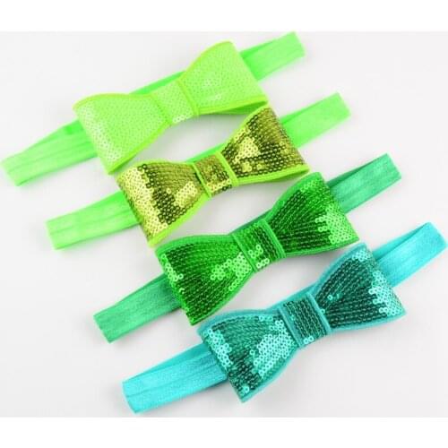 10pcs/lot Embroidery Bow Headband 32 Colors In Stock Girls Big Shinny Bowknot Headwear For Kids Hair Beauty FDA03