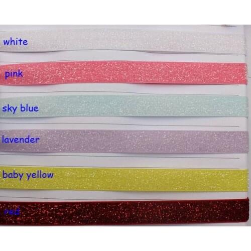 100pcs 5/8" shimmer elastic heabbands for girls hair flower accessories,elastic headbands,glitter elastic headbands for kids