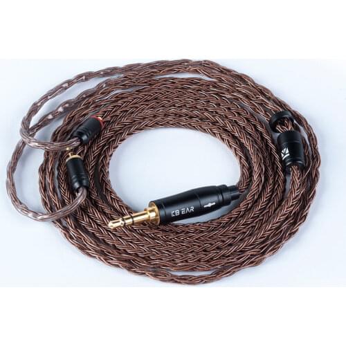 KB EAR 16 core pure copper cable with metal 2pin/MMCX/QDC Connector Use For ZS10 PRO ZSN PRO C12 ZSN ZSX BLON BL-03