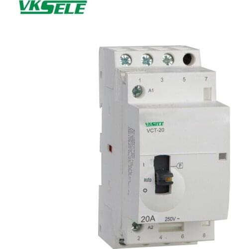20 amp BCH8/VCT Series BCH8-20 VCT-20 3NO 24V 220V Manual Household contactor
