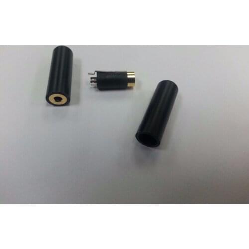 20pcs 2.5mm 4 Pole Female TRRS Black Audio Soldering adapter Jack Connector Socket