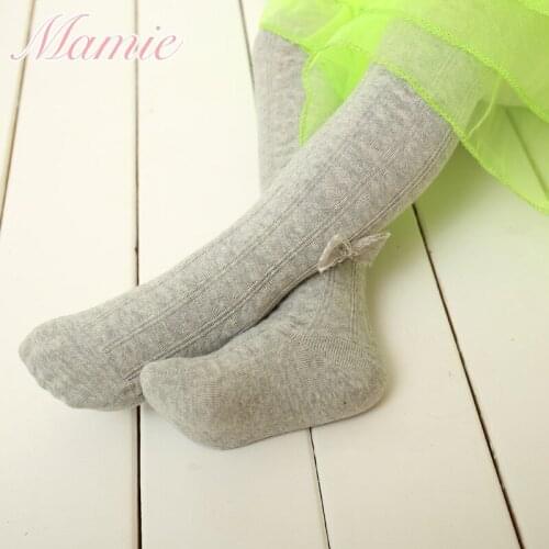 2020 summer combed cotton childrens pantyhose lace bow baby socks bottoming socks