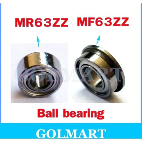 3pcs/lot 3*6*2.5mm 3x6x2.5mm MR63ZZ metal shielded skate steel radial ball bearing or flange MF63ZZ FT012 shaft bearing