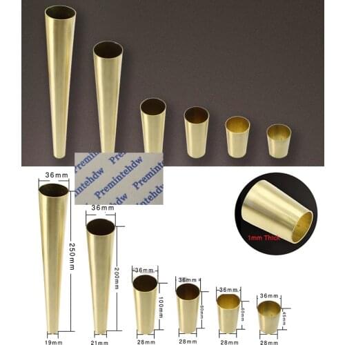 4Pcs/Lot Metal Brass Tip Cap For Mid-Century Modern Chinese Table Chair Seat Leg Feet Tapered