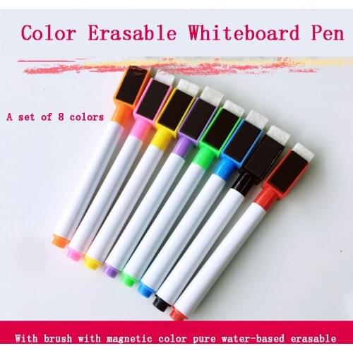 8Pcs Magnetic Soccer Board Whiteboard Pen Football Board Water-based Erasable Whiteboard Pen For Volleyball Basketball Board